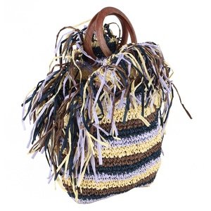 Bolso de mano de rafia hecho a mano ecológico de alta moda para viajes de playa de verano y compras logotipo personalizado accesorio de mujer al por mayor - Product Image 4
