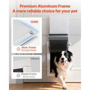 Puerta para Mascotas Resistente a la Intemperie con Tres Solapas Magnéticas, Marco Metálico Resistente para Uso Interior y Exterior, para Perros, Gatos y Animales Pequeños - Product Image 2