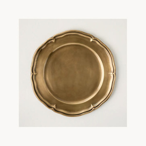 Luxury Metal Charger <b>Plate</b> Stylish New Design Customized New Arrival Decorative Table Charger <b>Plate</b> For Fine Dining - Product Image 2