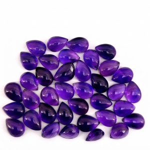 Gema suelta de amatista natural AAA en forma de pera para la fabricación de joyas. - Product Image 3