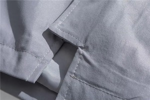 Men Light <b>Grey</b> Overshirt Button Front Shirt <b>Jacket</b> Chest Pockets Sleeve Draw cords Casual Streetwear Workwear Breathable - Product Image 6