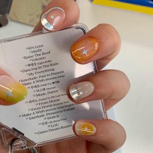 Autocollants pour ongles en gel semi-durci de qualité salon 100% réel coréen, vegan, sans cruauté, non toxique, manucure en gros 28 - Product Image 5