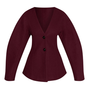 Nouveau Blazer Long Femme à Boutonnage Simple, Manches Bouffantes, Veste Unie pour Bureau, OEM ODM Personnalisé, Mode 2026, Vente en Gros - Product Image 3