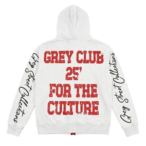 Sweat à capuche zippé vintage pour homme en coton 100% de haute qualité, épais, avec logo et motif lettres sur la manche, effet délavé à l'acide - Product Image 2