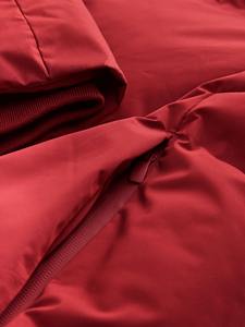 Veste d'hiver rembourrée à capuche pour homme, de luxe, rouge cramoisi, coupe-vent, style urbain, vente en gros personnalisée, OEM, ODM, marque privée, en vrac - Product Image 5