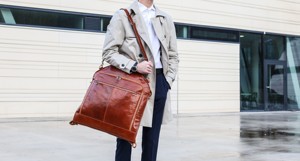 Executive Genuine Leather Casual Suit Carrier Luxury Travel Dress Bag Heavy Duty Zipper Closure Uniform Valet <b>Case</b> LSC-0001 - Product Image 3