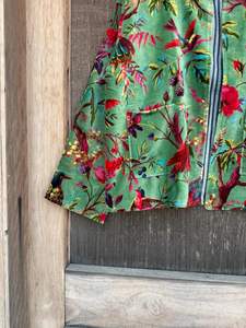 Veste kimono en velours à imprimé oiseaux, robe florale, cadeau pour demoiselle d'honneur - Product Image 3