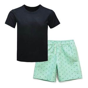 Conjunto Deportivo de Verano para Hombre, Personalizable, de Alta Demanda, de Dos Piezas, de Algodón, Manga Corta, Camiseta y Pantalones Cortos, Unisex - Product Image 5
