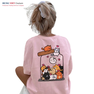 Camiseta de algodón estampada DTG para ropa de calle de Halloween diseño gráfico personalizado - Product Image 4