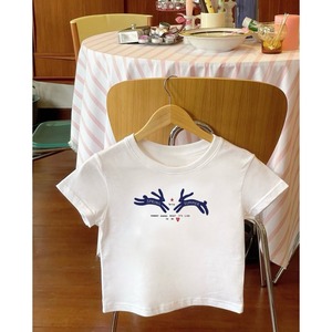 Custom Printed Summer Beach Shell, Flower, Juice Print T-shirt, Women Aesthetic Graphic Crop <b>Top</b>, Custom Clothing Factory - Product Image 5