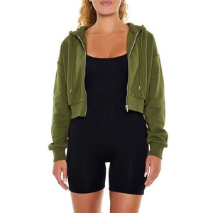 2026 High Quality Custom Wholesale Hot Winter Long Sleeve Women's Hooded Crop Pullover Breathable Cotton Hoodies - Product Image 6