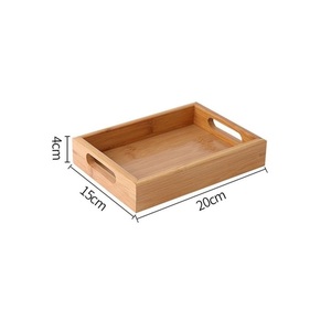 Plateau de service en bois fait main avec poignées, plateau de petit-déjeuner en bois naturel, plateau à café, plateau à thé, plateau à nourriture, pour la maison, le restaurant - Product Image 5