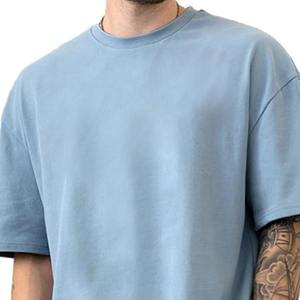 <b>Half</b> <b>Sleeve</b> Oversized T-shirt for <b>Men</b> Round Neck Long-line Drop Shoulder Tee Shirts - Product Image 4