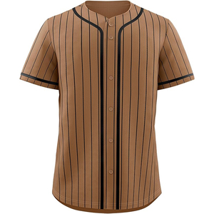 Maillot de baseball matelassé 100% polyester, impression par sublimation, manches courtes, nom et numéro personnalisés, antibactérien, séchage rapide, respirant - Product Image 5