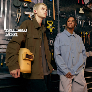 Veste en sergé de coton à manches longues avec logo brodé pour homme, équipement personnalisé de haute qualité conçu pour une utilisation quotidienne intensive - Product Image 5