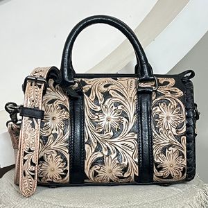 Sac de voyage personnalisé en cuir artisanal style western, sac bandoulière moyen pour femme, prix d'usine, vente chaude - Product Image 2