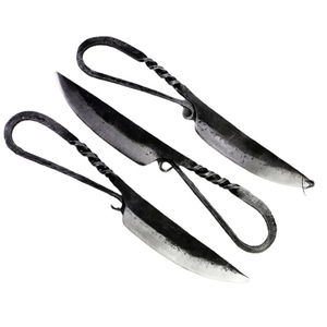 Cuchillo de Cocina Burraq Hecho a Mano, Estilo Medieval, Acero de Damasco Forjado, Multifuncional, Hoja No Ajustable, Personalizable - Product Image 1