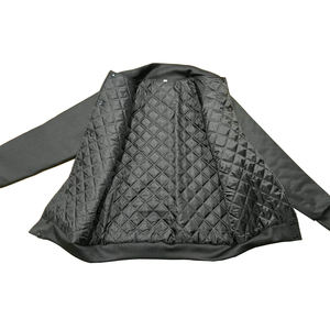 Veste en toile rembourrée personnalisée de haute qualité, chaude, imperméable, en fibre de polyester, nouveau design pour homme, col montant, fermeture éclair sur le devant - Product Image 3