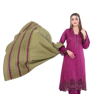 Indian and <b>Pakistani</b> Embroidery Work <b>Dresses</b> for Women Three Piece Viscose Saari Salwar Kameez on <b>Eid</b> Sale - Product Image 1