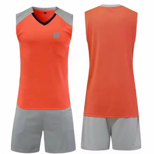 Ensemble d'uniformes de volley-ball de niveau professionnel, tissu extensible respirant, maillot et short, idéal pour les équipes scolaires, de club et de compétition - Product Image 1