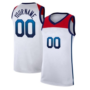 Camiseta de Baloncesto Personalizada de Alta Calidad para Hombre, Color Sólido, Secado Rápido, Cuello en V, Manga Corta, 100% Poliéster, Transferencia Térmica - Product Image 1