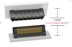 Samtec LSEM‑120‑03.0‑L‑DV‑A‑N‑K‑TR Razor‑Beam 0.8mm Pitch 40Pin 3.0mm Stack Height SMD Board‑to‑Board Connector Self‑Mate - Product Image 5