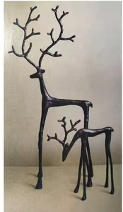 Christmas Decorative Metal Reindeer for Table Top Decoration Brass Antique Finished Handmade Customized in Bulk - Product Image 2