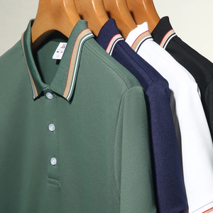 Polo à manches courtes rayé pour homme, col à revers, respirant et confortable pour l'été - Product Image 6