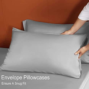 100% Bamboo Breathable Cooling Bed <b>Sheet</b> Set- Queen Size 300 Thread Count <b>Flat</b> <b>Fitted</b> <b>Sheet</b> Sets - Product Image 2