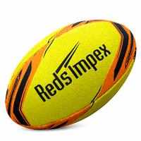 Mini ballon de rugby promotionnel en caoutchouc synthétique, entièrement personnalisable avec logo, idéal pour les événements d'entreprise et la promotion sportive