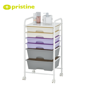 Chariot de rangement multifonctionnel en métal à 6 tiroirs avec étagère, fabriqué à Taïwan, pour cuisine, salon, bureau à domicile - Product Image 3