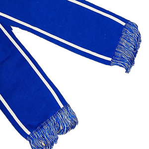 Écharpe longue rétro en acrylique tricoté Sigma Phi Beta avec poches chauffe-mains, réversible, à pompons, unisexe, pour fans, hiver, université, école - Product Image 4