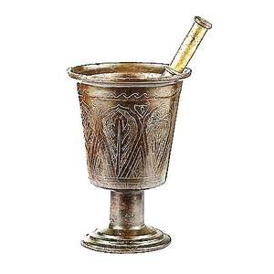 Mortero y pilón de latón de alta calidad con grabado y acabado pulido para moler café y especias manualmente, metal Imam Dasta - Product Image 4