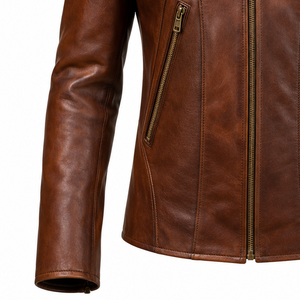 Vintage Inspired <b>Men's</b> Genuine <b>Leather</b> <b>Jacket</b> Classic Biker Design Premium Full Grain <b>Leather</b> Fashion Outerwear Wear - Product Image 6