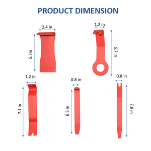 Ensemble d'outils de démontage de garnitures en plastique, 5 pièces, pour démontage intérieur de voiture et démontage de panneaux de porte, garantie 12 mois GAPGAR029 - Product Image 6