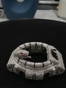 Luxury Dragon Wrap <b>Watch</b> <b>Case</b> Full Iced Out Moissanite Stones Custom Hip Hop Fashion <b>Watch</b> Housing Premium High Polish Finish - Product Image 4