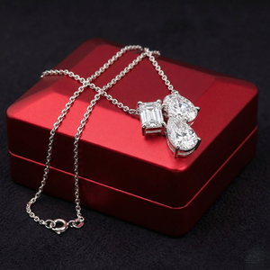 Colgante de Diamante Cultivado en Laboratorio de 2.10 Quilates, Corte Oval Brillante, Oro Sólido de 14K, Joyería de Lujo, Certificado IGI, Color E, para Mujer - Product Image 1