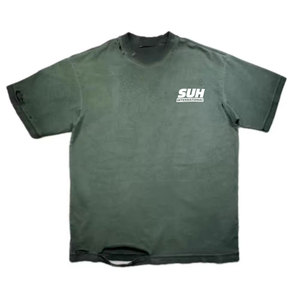 T-shirt Homme Personnalisé avec Logo Imprimé, Effet Vieilli, 100% Coton, Coupe Ample, Décontracté, Respirant, Écologique, Séchage Rapide - Product Image 1