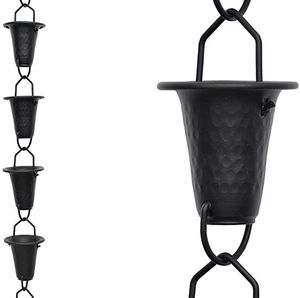 Cadena de Lluvia Decorativa Multicolor para Tazas, Reemplazo Premium para Canaletas Colgantes con Soporte de Montaje - Product Image 5