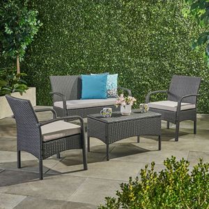 CORDOBA KD vimini 4 pezzi Chat Set elegante collezione di mobili da giardino - Product Image 1