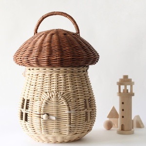 Hot deal eco friendly rattan <b>toy</b> <b>storage</b> bag children accessories weaving container <b>basket</b> - Product Image 1