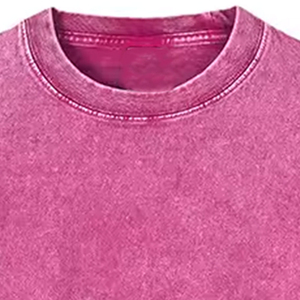 T-shirt décontracté pour homme, coupe ample, imprimé, délavage acide, 100% coton, longueur standard, teinture unie, dernières tendances. - Product Image 3