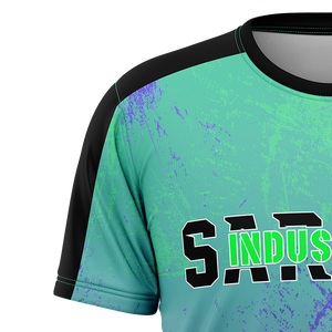 Manufacturer's High Quality 100% <b>Polyester</b> 260 Grams Heavyweight Solid Jersey T-Shirt Men Breathable Knitted Front Blank <b>Tshirt</b> - Product Image 3