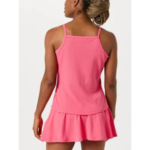 Tenues de cheerleading personnalisées roses sans manches, uniformes d'équipe axés sur la performance, polyester/spandex - Product Image 3