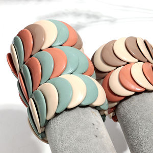 Bracelet ajustable extensible en résine colorée, grand carré d'agate, style mode, artisanat en résine AL MALIK CRAFT - Product Image 3