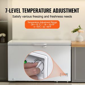 Congelatore orizzontale commerciale grande da 345 L (12,8 Cu.ft) con 4 cestelli rimovibili, apertura superiore e capacità di 100 L, autoportante - Product Image 4