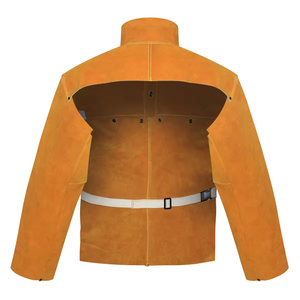 Chaqueta de Seguridad Ignífuga y Resistente a las Llamas para Soldador, Ropa de Trabajo de Cuero Vacuno Dividido FR, Precio al por Mayor, Chaquetas de Soldadura - Product Image 2