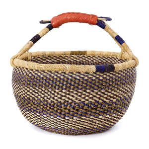 Cesta Bolga de algas marinas hecha a mano sostenible, organizador de almacenamiento personalizable multifuncional decorativo circular, Vietnam - Product Image 1