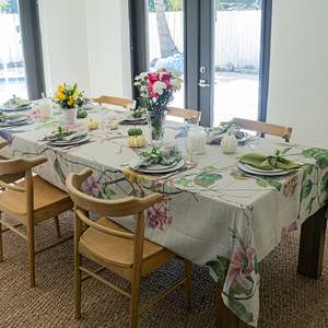 Nappe élégante à imprimé floral Toulouse pour la salle à manger et les réceptions à domicile, technique tissée - Product Image 4