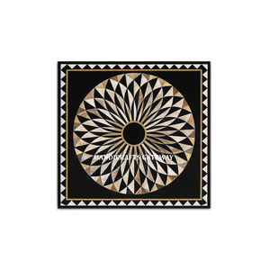 Handmade Modern Stylish Inlay Black Marble Dining <b>Table</b> Top Center <b>Work</b> Flower Design <b>Table</b> <b>For</b> <b>Home</b> And Hotel Decoration - Product Image 4